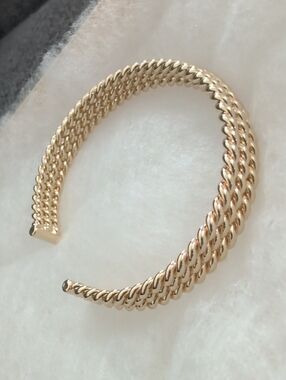 Gold Twisted Cuff Bracelet
